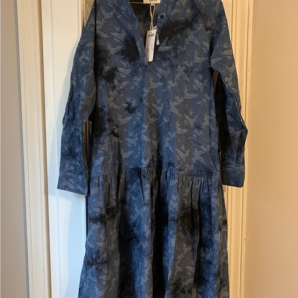 Blue Camouflage Kids Dress